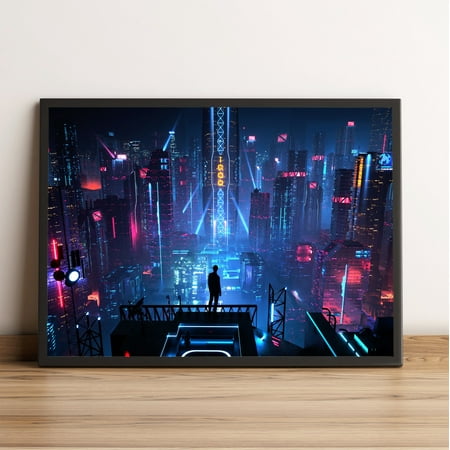 POSTER Cyberpunk City Poster, Cyberpunk 2077 Wall Art, RPG Game Print, Best Gift for Gamers-UNFRAMED