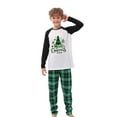 thumbnail image 3 of URMAGIC Matching Christmas Family Pajamas Sets Xmas PJ's Letter Print Top and Plaid Pants Jammies Sleepwear Cotton Long Sleeve Pjs, 3 of 4