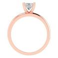 thumbnail image 4 of 1 ct Emerald Cut Simulated Diamond Solitaire 18K Rose Gold Womens Engagement Ring, 4 of 5