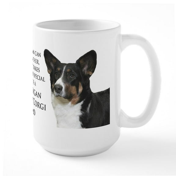 CafePress - Corgi Dad Large Mug - 15 oz Ceramic Large White Novelty Mug