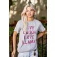 thumbnail image 3 of Live Laugh Love Llama Alpaca Humor Women's Plus Size Graphic Tee Brisco Brands 4X, 3 of 5