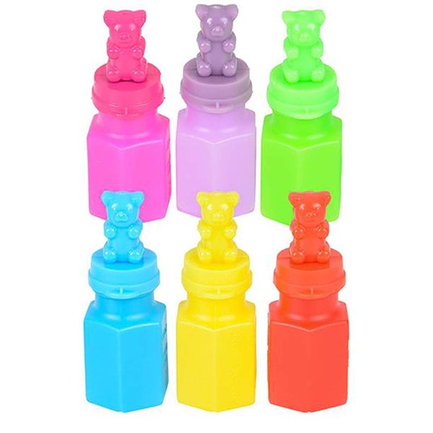 Kicko 3" Gummy Bear Bubble Bottle - 24 Pieces of Candy ...