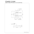 thumbnail image 2 of Kingston Brass CC44452XK 5/8-Inch O.D. Comp x 1/2-Inch O.D. Comp Quarter-Turn Straight Shut-Off Valve with Flange in Polished Brass, 2 of 5