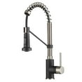 thumbnail image 1 of Kraus KPF-1610SFSMB Robinet de Cuisine Commercial Bolden de 18 Po Sans Taches avec Tête de Jet à Double Fonction à Abaissement, Tout-en-un - Acier Inoxydable et Fini Noir Mat, 1 of 11