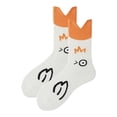 thumbnail image 2 of Calcetines deportivos unisex con diseño de animales, divertidos y novedosos, para Navidad Naranja blanco, 2 of 9