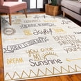 thumbnail image 3 of Adventure Decorative Rug, Various Words on Happiness and Self Value Uplifting Phrases Being Who You Are, Quality Carpet for Bedroom Dorm and Living Room, 6 Sizes, Navy Blue, by Ambesonne, 3 of 4