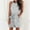Gray, variant on Danhjin Women Summer Loose Fashion Printed Long Sleeve Jumpsuit Rompers Spaghetti Strap Waist Short Pant Striped Print Rompers With Pockets Sundresses