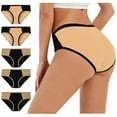 thumbnail image 2 of HUPOM Women Cotton Underwear Womens Underwear Bikini Leisure Tie Banded Waist Multi-color 4XL, 2 of 8