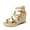 GOLD-GLITTER, variant on Girls Wedge Sandals Flatform Open Toe Platform Sandals Flower Wedding Party for Little Kid/Big Kid