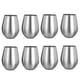 thumbnail image 1 of 8 Piezas Copas de Vino Sin Tallo de Acero Inoxidable Bar de Cocina Vasos de Bebida de Metal Irrompibles para Interiores Y Exteriores Picnics Camping, 1 of 9