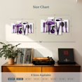 thumbnail image 3 of Elephant Stock Purple Hair Salon Tools Wall Art - Horizontal Multi Panel Canvas - Living Room Wall Decor - Fashion And Beauty Multi Panel - Gray And Purple Decor - 30" x 18", 3 of 4