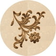 thumbnail image 1 of Ahgly Company Machine Washable Indoor Round Transitional Bronze Brown Area Rugs, 4' Round, 1 of 7
