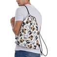 thumbnail image 3 of Kdxio French Bulldog3 Print Drawstring Backpack Bag,Waterproof Draw String Back Sack, Gym Drawstring Bags Swim Bag For Unisex, 3 of 9