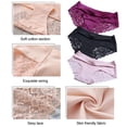 thumbnail image 3 of 3 pieces Ice Silk Panties Lace Panties Thin style women's Silk Seamless Panties ultra-thin little women panties, 3 of 5