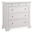 thumbnail image 1 of Bowery Hill Commode Traditionnelle en Bois Dur à 4 Tiroirs, Blanc Cassé, 1 of 8