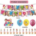 thumbnail image 3 of 32 PCS For Song Enlightenment Cartoon Themed Birthday Party Decorations Set – Includes Banner, Cake Topper, 18 Balloons, 12 Cupcake Toppers and Party Supplies, 3 of 7