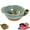 B, variant on Self Berry Bowl with Drain Holes, 7inch Artisan Ceramic Berry Washing Bowl, Strainer Pottery Fruit Strawberry Vegetable Spinner Cleaner Washer Drain Basket for Strawberries, Blueberries