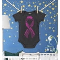 thumbnail image 3 of Shop4Ever Breast Cancer Pink Ribbon Word Montage Baby's Bodysuit Infant Cotton Romper 12 Months Black, 3 of 5