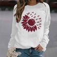 thumbnail image 2 of ShomPort Womens Crewneck Sweatshirt Cute Pattern Print Long Sleeve Loose Fashion Fall Pullover Top, 2 of 5