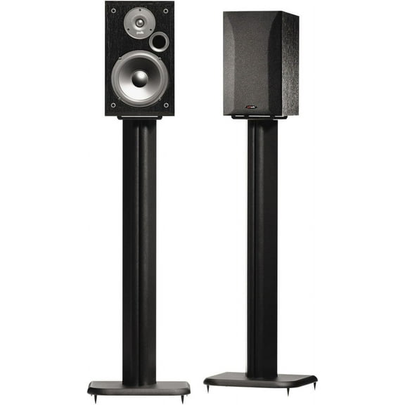 SANUS BF31-B1 31" Speaker Stands for Bookshelf Speakers up to 20 lbs - Black - Set of 2