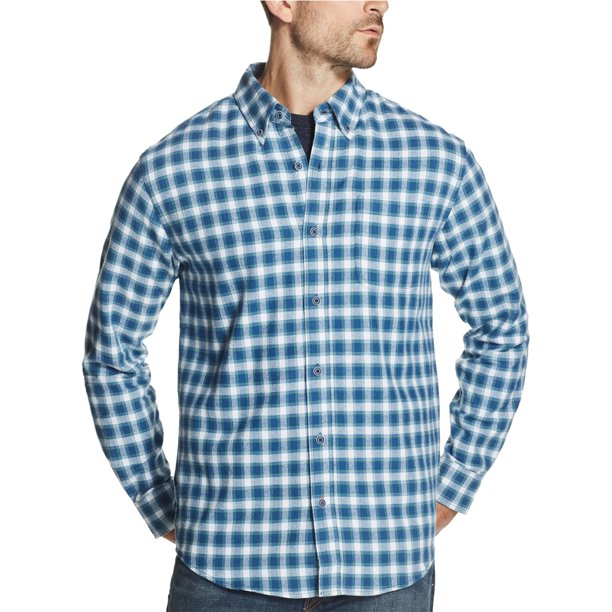 Camisa a cuadros resistente a la intemperie para hombre, verde, XX-Large
