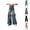 Blue, variant on Jeans for Women Y2k Gradient Tie Dye Ripped Distressed Casual Denim Pants with Pockets Streetwear