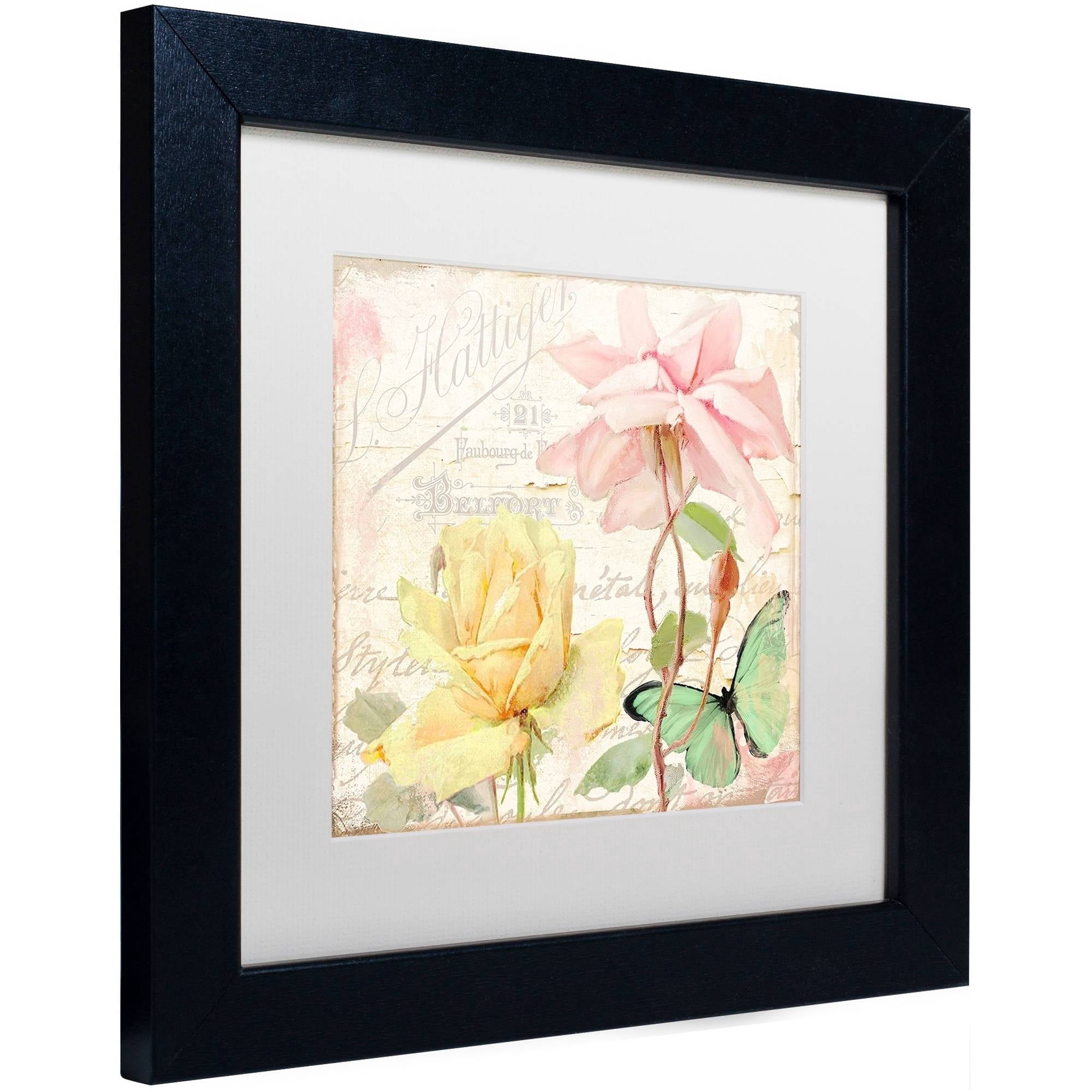 Trademark Fine Art "Florabella IV" Canvas Art by Color Bakery White Matte, Black Frame