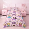 thumbnail image 2 of Erosebridal Colorful Cartoon Princess Twin Bedding,Dreamy Princess Style Castle Cute Floral Duvet Cover Set For Kids,Reversible Pink,2 Pieces(No Comforter), 2 of 6