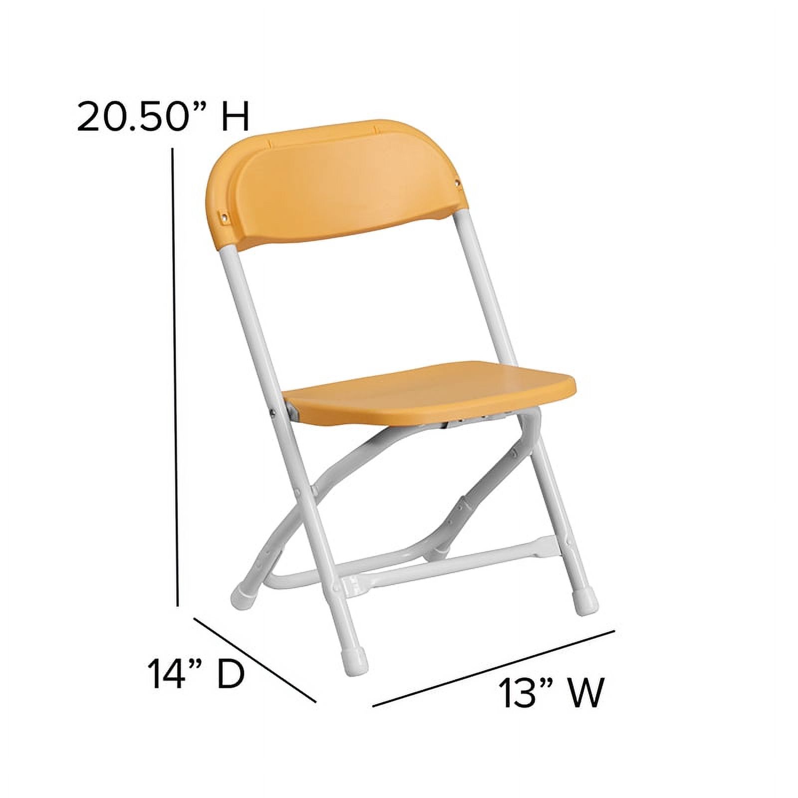 Flash Furniture Kids Yellow Plastic Folding Chair [Y-KID-YL-GG] - image 5 of 5