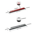 thumbnail image 3 of ABS Plastic Wrench Organizer Rail Rack, Wall Mount Screwdriver Storage Holder for Garage, Workshop & Tool Cabinets, Durable Hardware Display Hanger System, Black, 3 of 8
