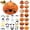 15 Pack 15 Designs, variant on Joyfy 16 Pcs Halloween Pumpkin Decorations Kit for Kids,Foam Pumpkin Face Stickers Halloween Party Supplies Halloween Favors Pumpkin Painting Kit