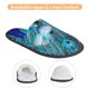 thumbnail image 3 of Fotbe Beautiful Blue Peacock Pantuflas Peludas para Mujer con Estampado, Zapatillas de Peluche, Zapatos de Invierno para Casa, Uso Interior y Exterior-Large, 3 of 8