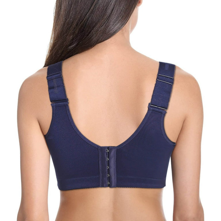 CAICJ98 Bras For Women Women Lace Front Button Shaping Cup Adjustable  Shoulder Strap L Size Underwire Bra C,34/75B 