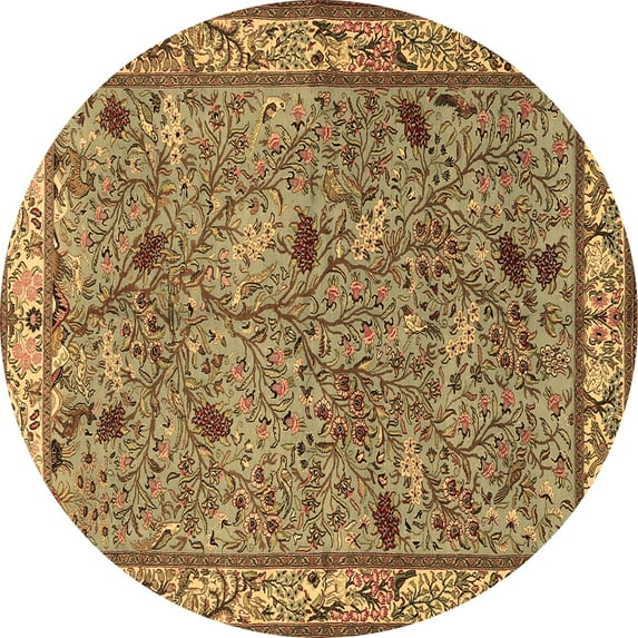 Ahgly Company Indoor Round Animal Brown Traditional Area Rugs, 6' Round