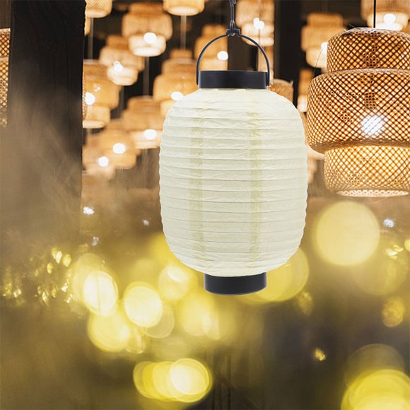 ADDHAT 3Ud Faroles Japoneses Plegables Beige Para Decorar Bares De Sushi Y Reuniones