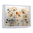 thumbnail image 2 of Designart "Peach Cornflowers In Minimalist Style" Cornflowers Floater Framed Wall Art Prints, 2 of 5