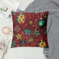 thumbnail image 2 of PHYHOO  Merry Christmas Throw Pillow Cover, Red Xmas Celebration Holiday Cushion Cover Farmhouse Home Decor Standard Square Winter Pillowcase, 2 of 5