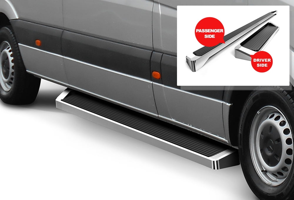 APS iBoard Running Boards 6 inches Silver Compatible with Dodge