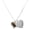 Brown, variant on Silver Plated Hot Pink Tiger Print Heart - Engraved Cor Cordium Heart Locket Necklace, 17.5"+2" Extender