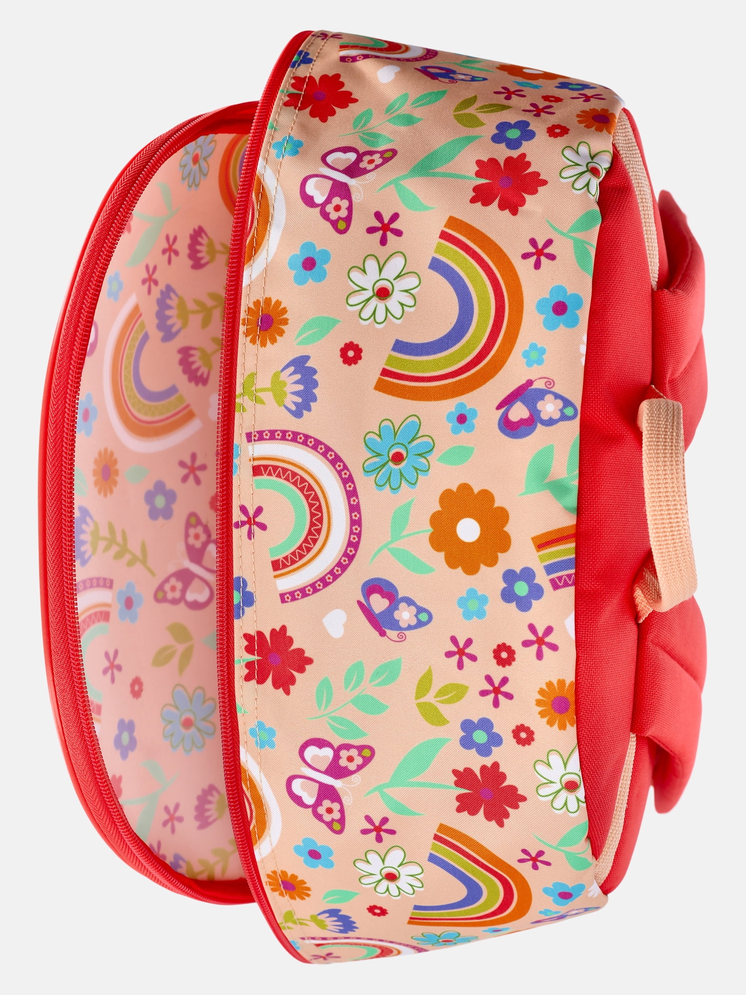 Wonder Nation Kids' 17" Rainbow Gardens Backpack, Coral Rose