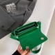 thumbnail image 3 of Bolso de hombro de charol de PU con patrón de cocodrilo para mujer (verde), 3 of 9