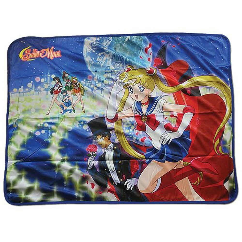 Sailor Moon Group Sublimation Throw Blanket, Fully licensed By Great Eastern Entertainment Ship