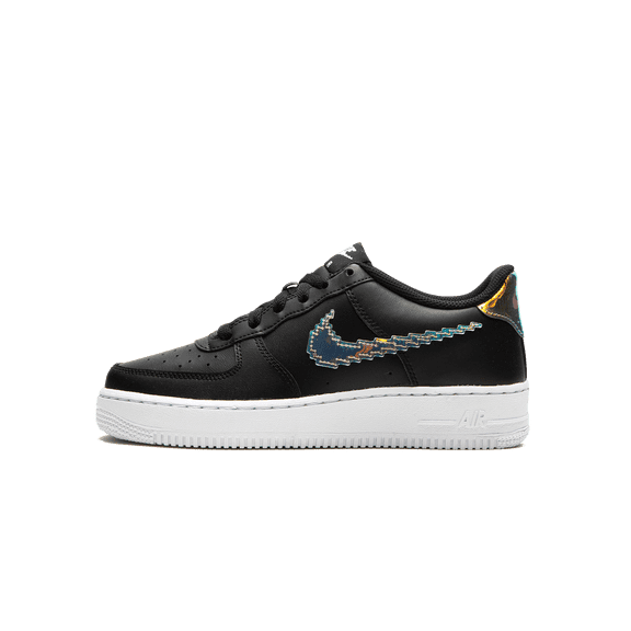 NIKE GRADE SCHOOL Air Force 1 Low LV8 GS "Digital Swoosh - Black" CW1577 002 from Stadium Goods