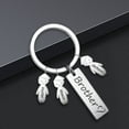 thumbnail image 3 of Ohmyroo Stainless Steel Keychain Pendant Carving Name Long Strip Doll Combination Decor Gift, 3 of 6