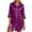 Purple, variant on Women's Soft Comfortable Robe with Lapel Collar Everyday Wear Basic Style Sleepwear for All Seasons plus Size Maternity Robes for Women Women's Robe with Hood