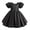 Black, variant on IBTOM CASTLE Toddler Girls Satin Short Puff Sleeve Flower Girl Dress Baby Girl Birthday Party Ruffle Formal Bowknot Wedding Guest Dress 2-3T White
