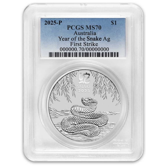2025 AUS 1 oz Silver Lunar Snake MS-70 PCGS (First Strike)