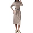 thumbnail image 2 of Women'S Dress Loose Fitting Long Sleeve Evening Fall Winter Dresses for Women Brown XL, 2 of 10