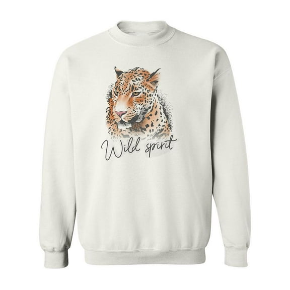 Leopard Wild Spirit Slogan Sweatshirt Men -Image by Shutterstock, Male Medium