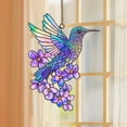 thumbnail image 7 of Stained Glass Hummingbird Suncatcher, Ruroz 8 inch Stained Glass Window Hanging Yard Décor with Flowers, Sun Catcher for Home Decor, Garden, Patio Bird Window Art Gift for Nature and Bird Lovers, 7 of 7